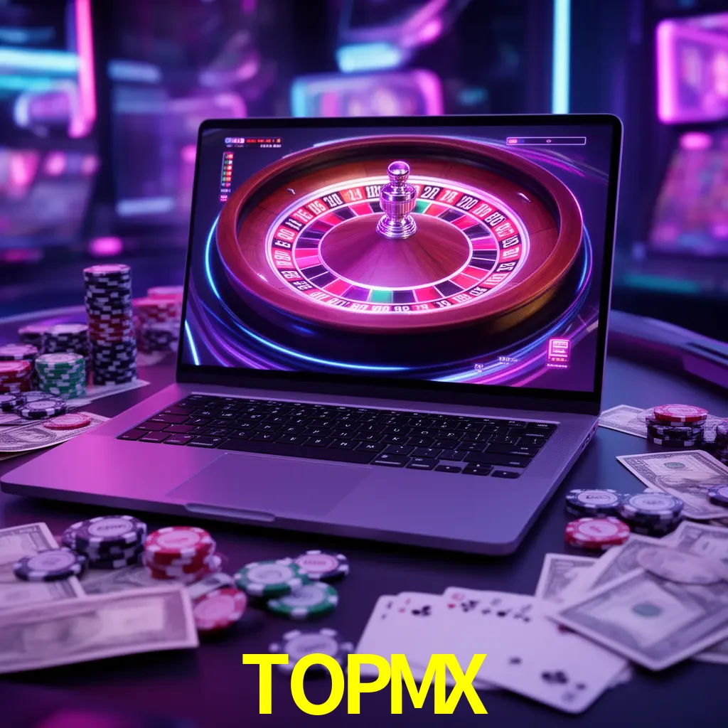 Centro móvil TOPMX con casino, cajero, bonos, app y acceso de cuenta para México